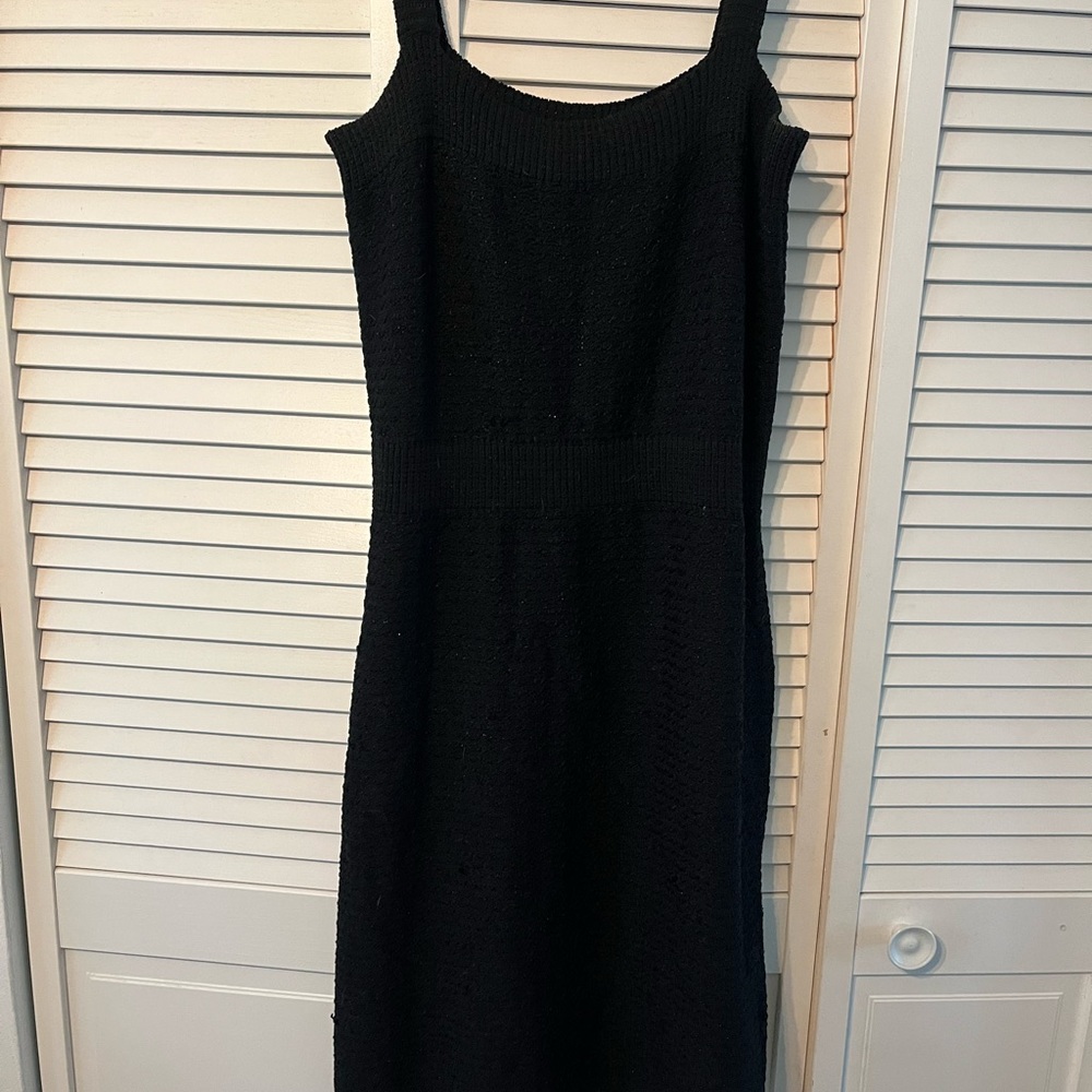 St. John Couture metallic knit dress